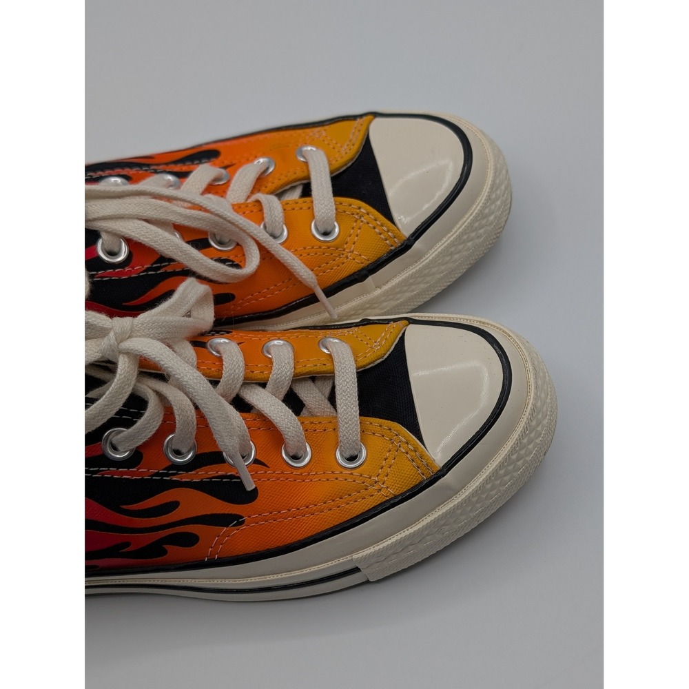 Converse Chuck 70 Archival Flame Print Low Top Black Red 167813C Womens 7 Mens 5 - Picture 4 of 12